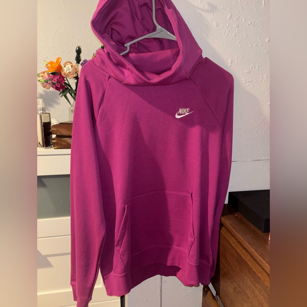 Nike pink women's size medium pullover hoodie